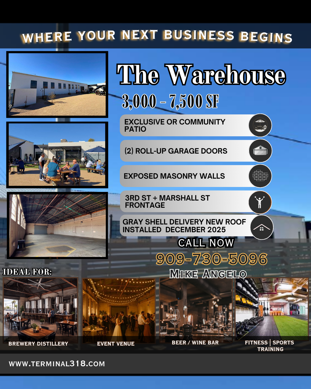 Suites 6-7 - 3,000–7,500 SF Warehouse with Patio
