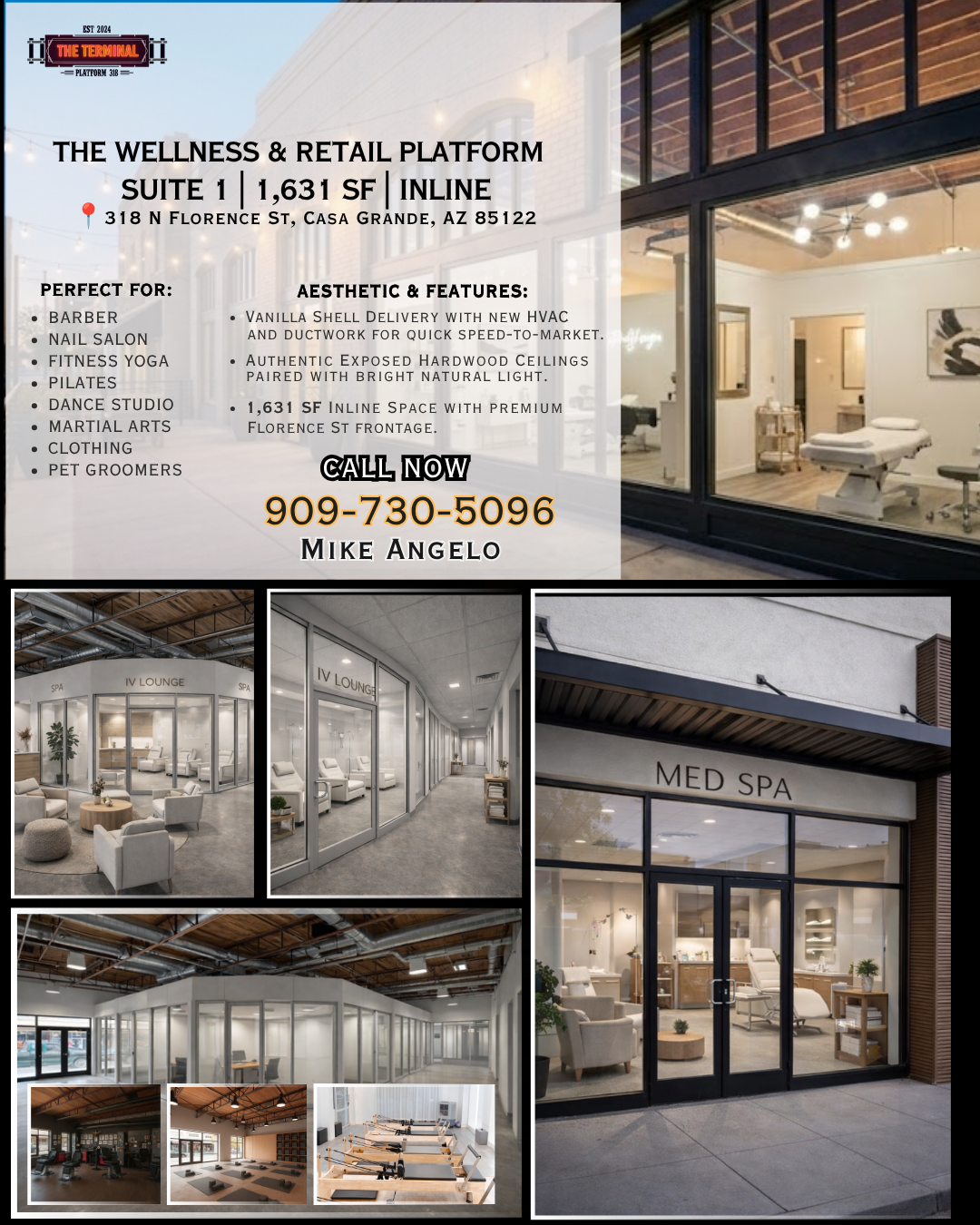 Suite 1 - Wellness & Retail Platform, 1,631 SF Inline