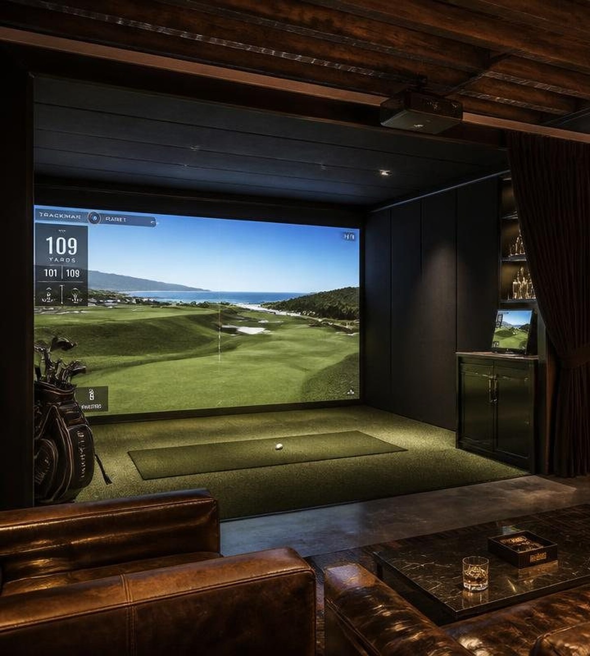 Future golf simulator lounge at Suite 5